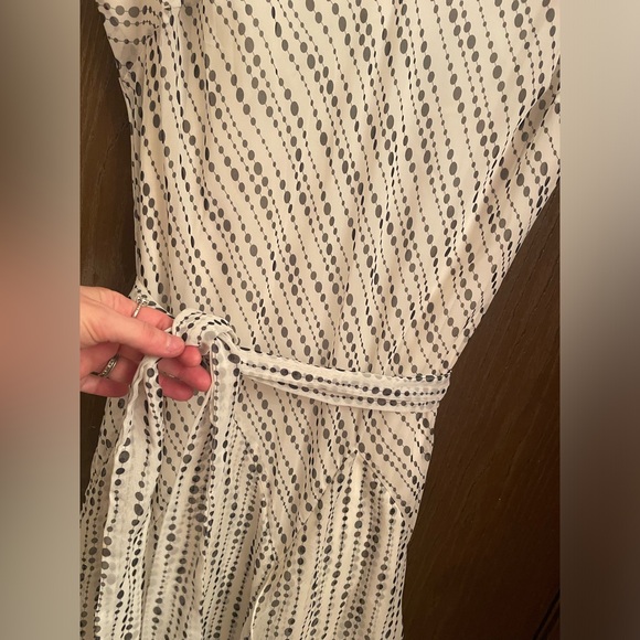 Amanda Lane White with Black Pokadot Layered Sleeveless Dress 18W - Picture 5 of 14